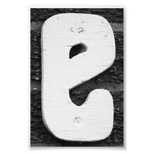 LETTRE Alphabet Photographie E10 Noir & Blanc 4x6