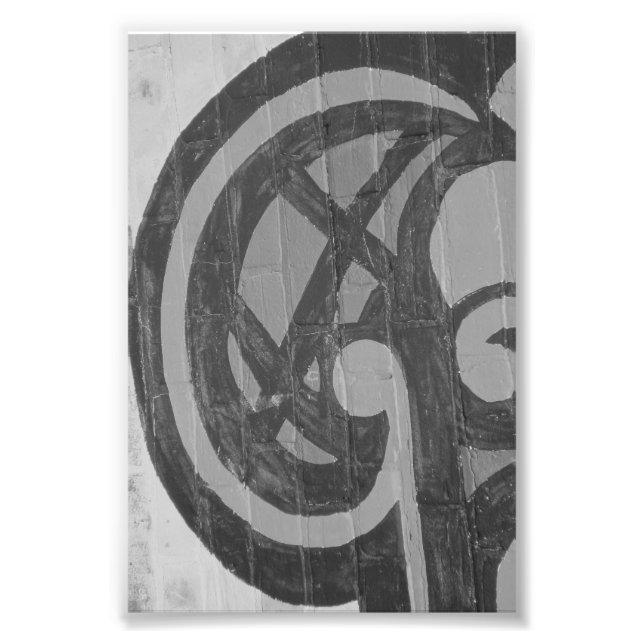 LETTRE Alphabet Photographie G4 Noir et Blanc 4x6 (Devant)