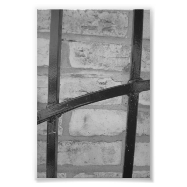 Lettre alphabet Photographie H4 noir et blanc 4x6 (Devant)