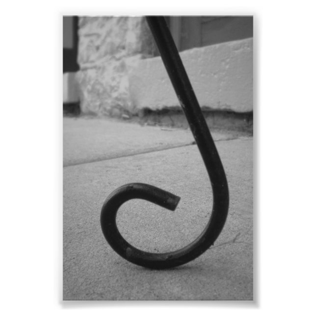 LETTRE Alphabet Photographie J6 Noir et Blanc 4x6 (Devant)