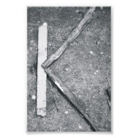 LETTRE Alphabet Photographie K4 Noir et Blanc 4x6