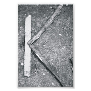 LETTRE Alphabet Photographie K4 Noir et Blanc 4x6