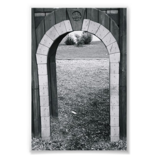 LETTRE Alphabet Photographie N2 Noir et Blanc 4x6 (Devant)