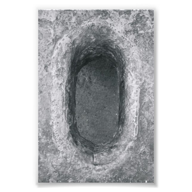 LETTRE Alphabet Photographie O6 Noir et Blanc 4x6 (Devant)