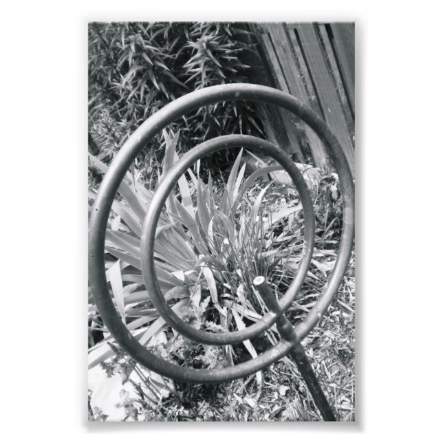 Lettre alphabet Photographie Q1 Noir et blanc 4x6 (Devant)