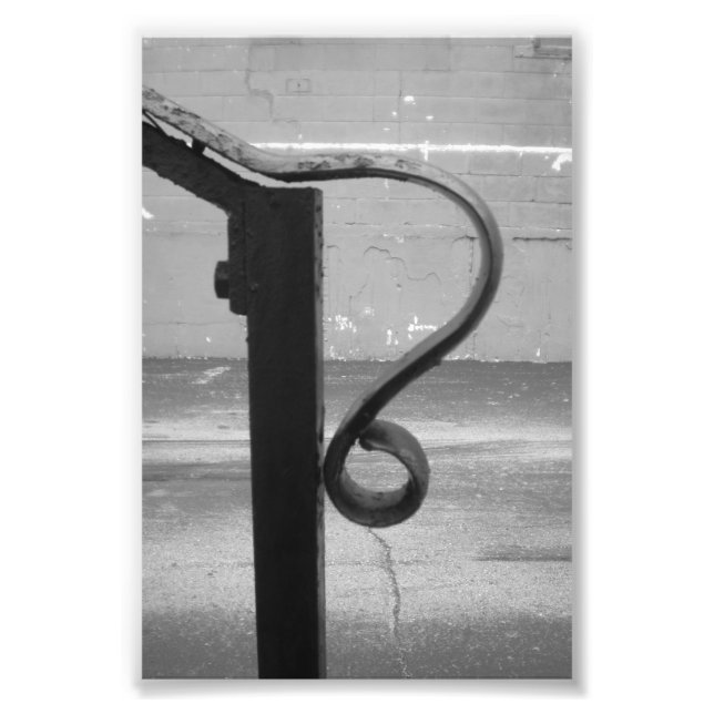 LETTRE Alphabet Photographie R1 Noir et Blanc 4x6 (Devant)
