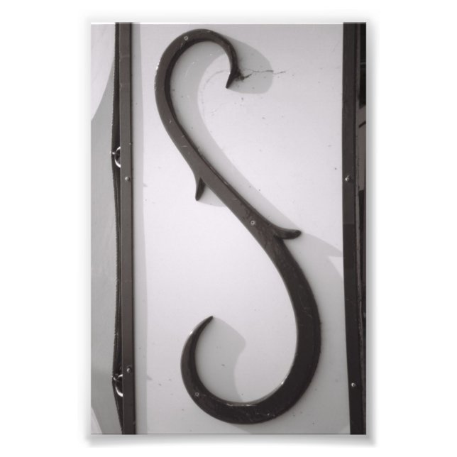 LETTRE Alphabet Photographie S1 Noir et Blanc 4x6 (Devant)