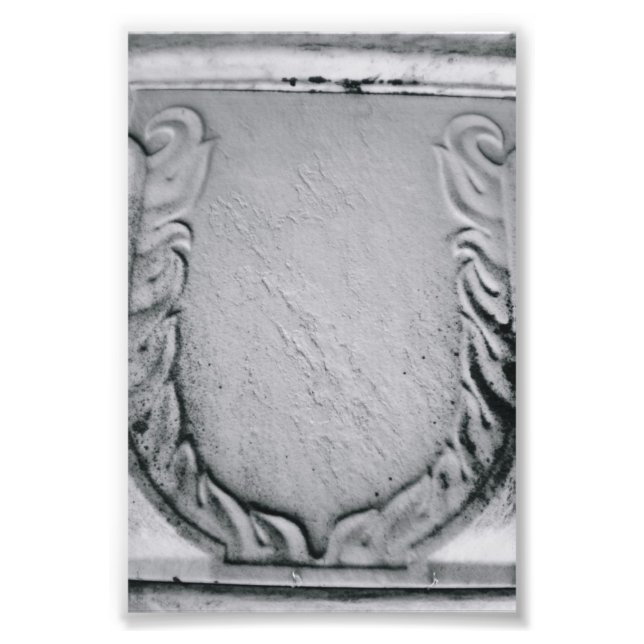 LETTRE Alphabet Photographie U1 Noir et Blanc 4x6 (Devant)
