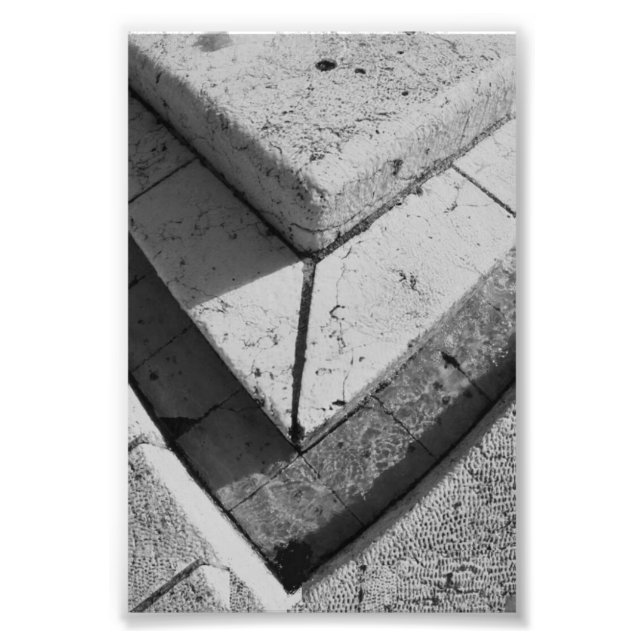 LETTRE Alphabet Photographie V6 Noir et Blanc 4x6 (Devant)