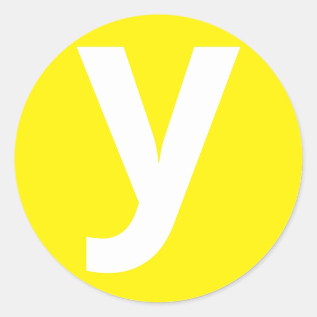 LETTRE Alphabet Sticker 'Y' (Devant)