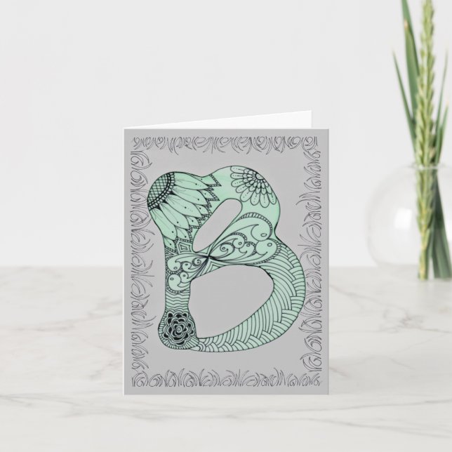 LETTRE B CARTES DE NOTES AlphabET (Devant)