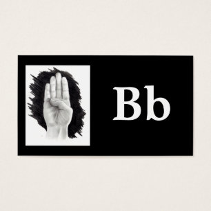 LETTRE B DE CARTE DE FINGERSPELL