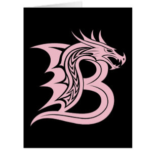 Lettre B de style dragon, alphabet du dragon, mono
