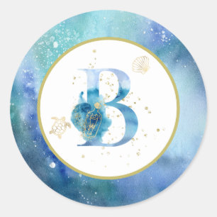 *~* LETTRE B - Sticker d'enveloppe nautique de pla