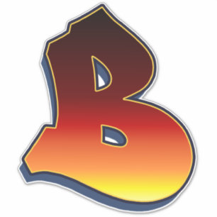 Lettre B - Sticker pour les flammes