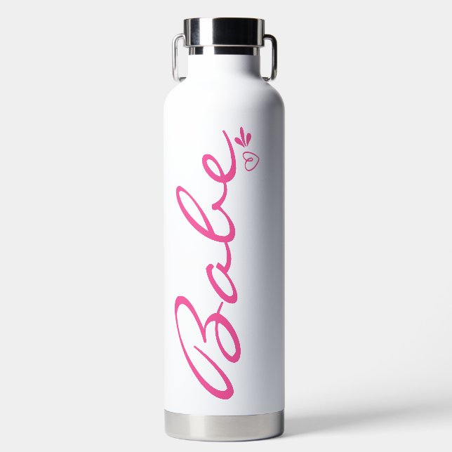 Lettre "Babe" Imprimer Bouteille d'eau, acier inox (Avant)