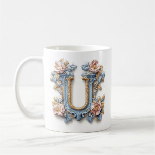 Lettre baroque 'U' Mug pour une Princesse au café