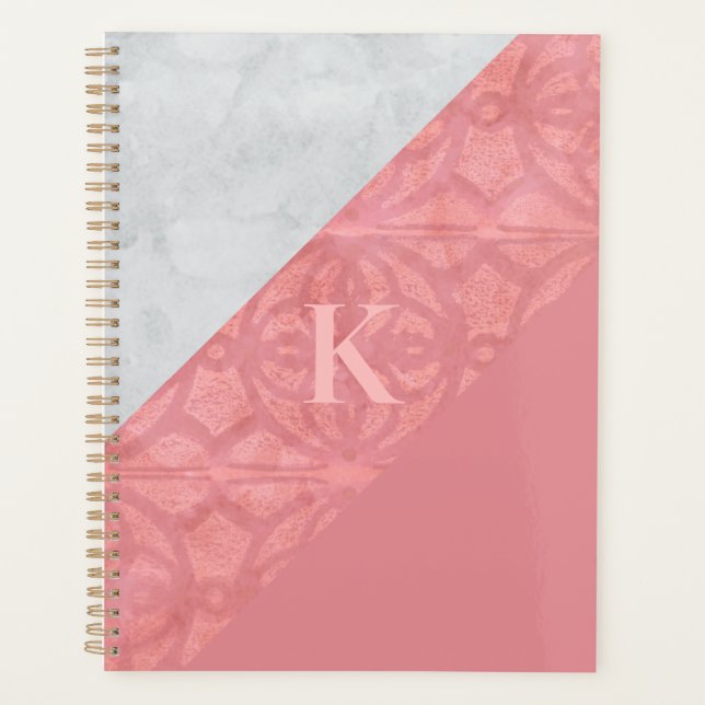 LETTRE Batik Rose Ruddy ET Aquarelle Grise (Devant)