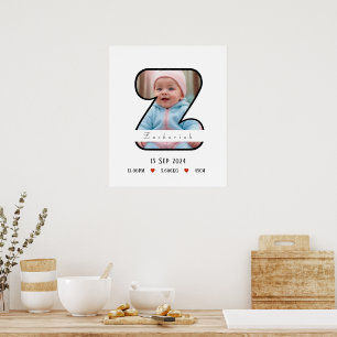LETTRE Bébé Z PERSONNALISÉE AVEC AFFICHE FRONTALIÈ