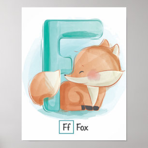 LETTRE BLANCHE FITE F AFFICHE Fox