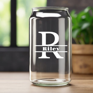 Lettre blanche minimaliste R Monogramme et nom per