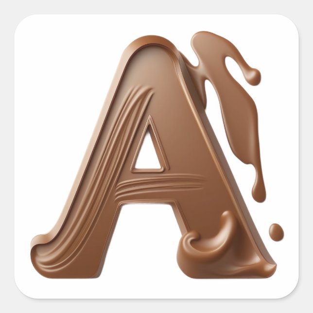 Lettre chocolat A autocollants (Devant)