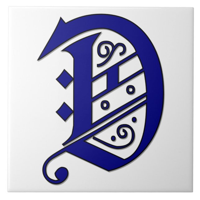 Lettre Colchester D Carreaux D'Accent Monogramme B (Devant)