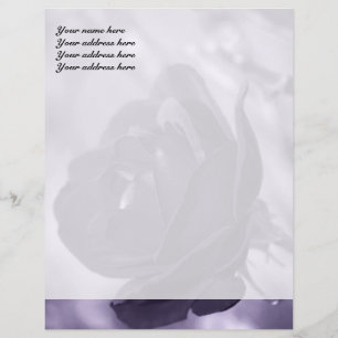 Lettre Conception de papier à en-tête Rose Pourpre