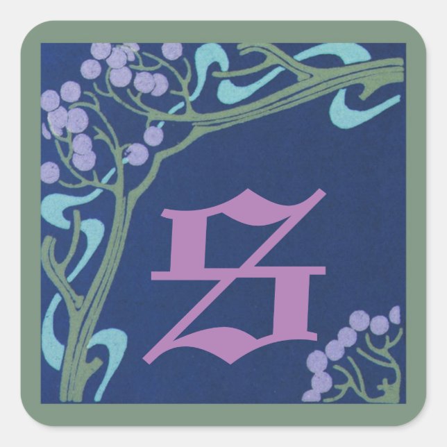 LETTRE Coque Basse S Stickers Art Nouveau par Janz (Devant)