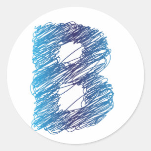 Lettre croisée B Stickers
