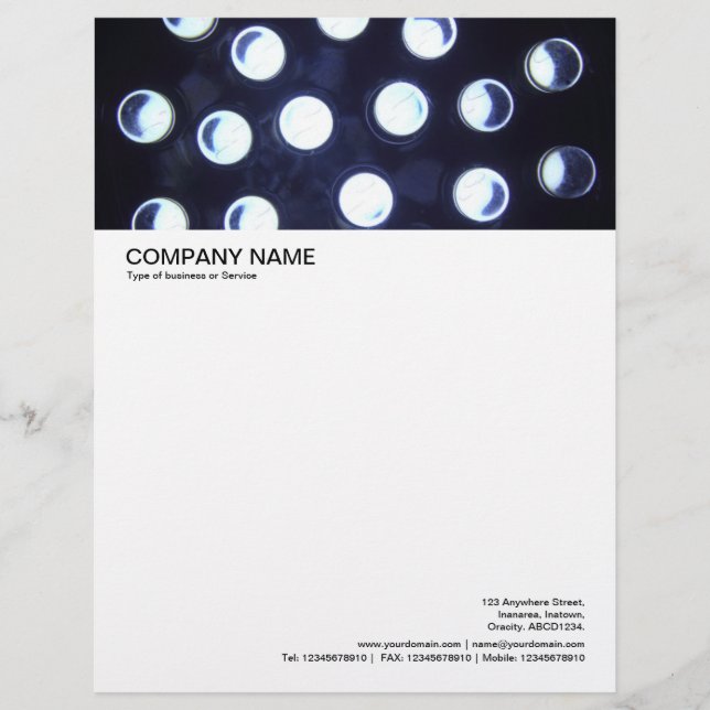 Lettre Customisée En-tête de grande image - Lumière LED (Devant)