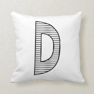 Lettre D, coussin initial