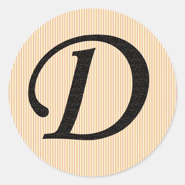 LETTRE D Stickers monogrammes (Devant)