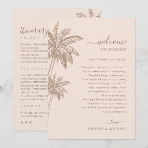 LETTRE D'ACCUEIL DE MARIAGE DE BOho Beach Carte It