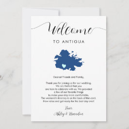 LETTRE D'ACCUEIL Mariage D'Antigua Carte Itinérair