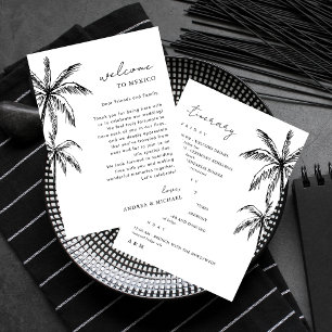 Lettre d'accueil Mariage Palm Tree - Carte Itinéra