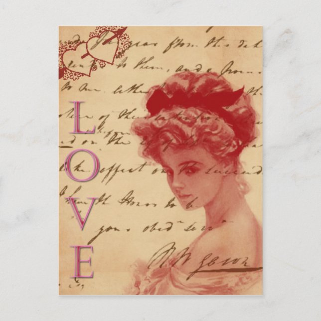 Lettre d'amour antique carte postale (Devant)