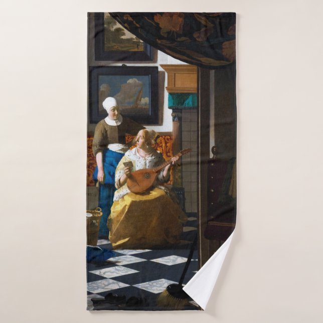 Lettre d'amour, Johannes Vermeer (Serviette de bain)