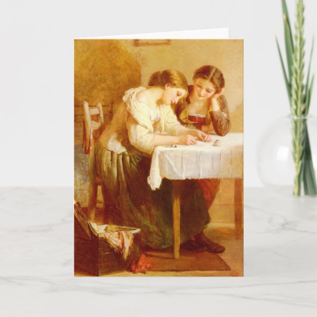 Lettre d'amour Le Jeune Fine Art Carte de voeux (Devant)