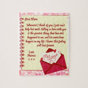 Lettre d'amour personnalisée Puzzle de Saint-Valen