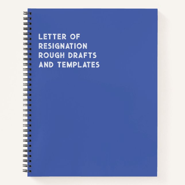 Lettre De Démission (Drôle) Carnet (Devant)