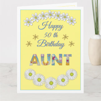 Lettre de fleurs Tante Carte d'anniversaire person