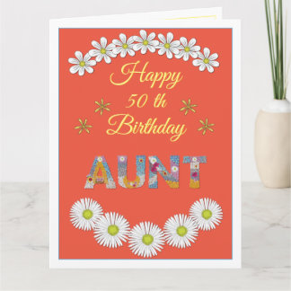 Lettre de fleurs Tante Carte d'anniversaire person