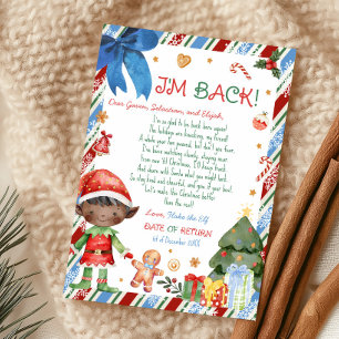Lettre de garçon de Noël de la carte de lettre de