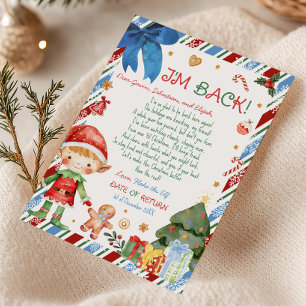 Lettre de garçon de Noël de la carte de lettre de