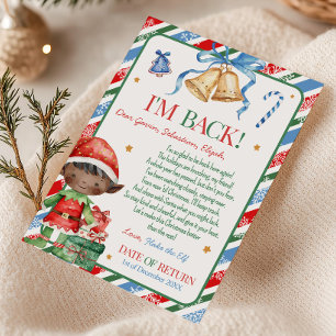 Lettre de l'elfe garçon de Noël Carte Lettre