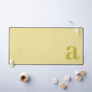 Lettre de monogramme jaune pâle et moutarde minima