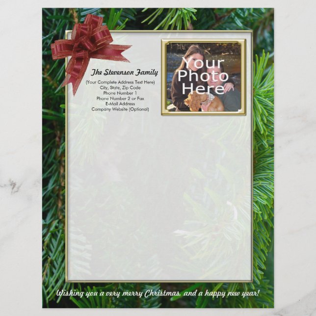 Lettre de Noël de famille, en-tête de lettre de (Devant)