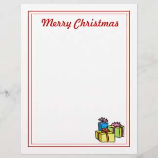 Lettre de Noël Papier - Joyeux Cadeaux de Noël