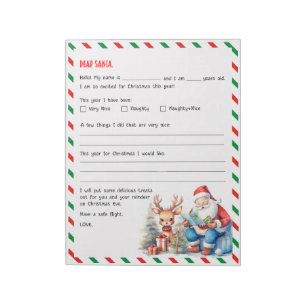 Lettre de Noël pour le Bloc-notes festif Père Noël